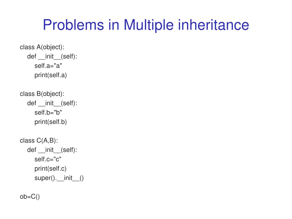 problems in multiple inheritance 1