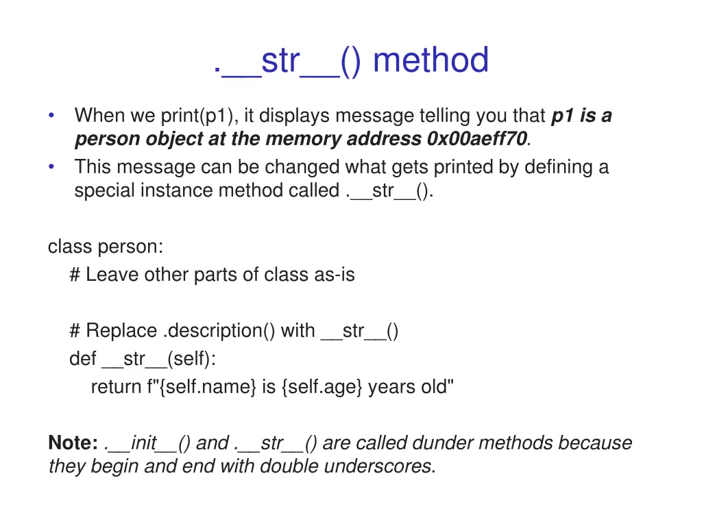 str method