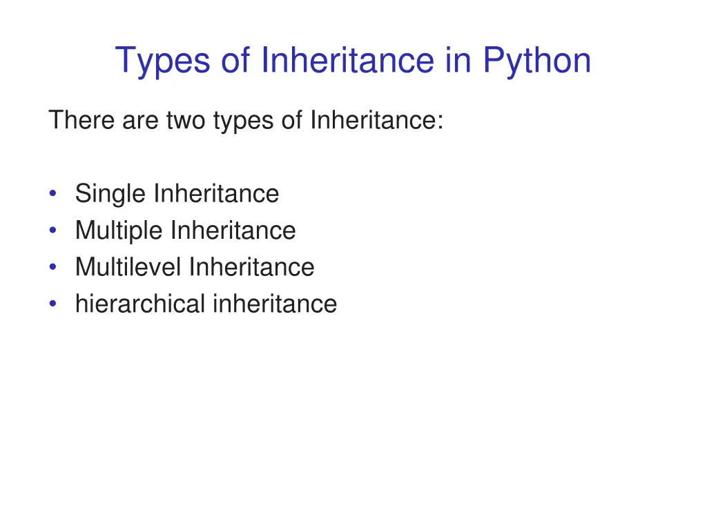 types of inheritance in python