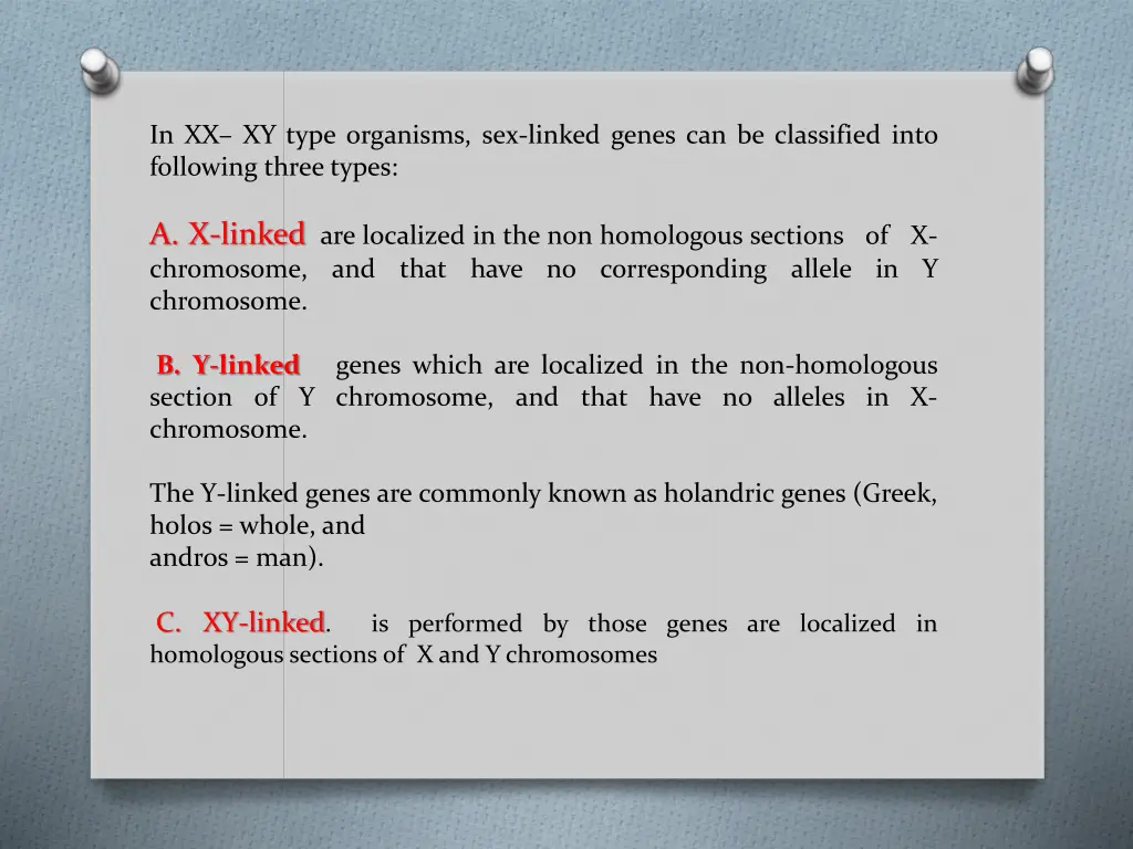 in xx xy type organisms sex linked genes