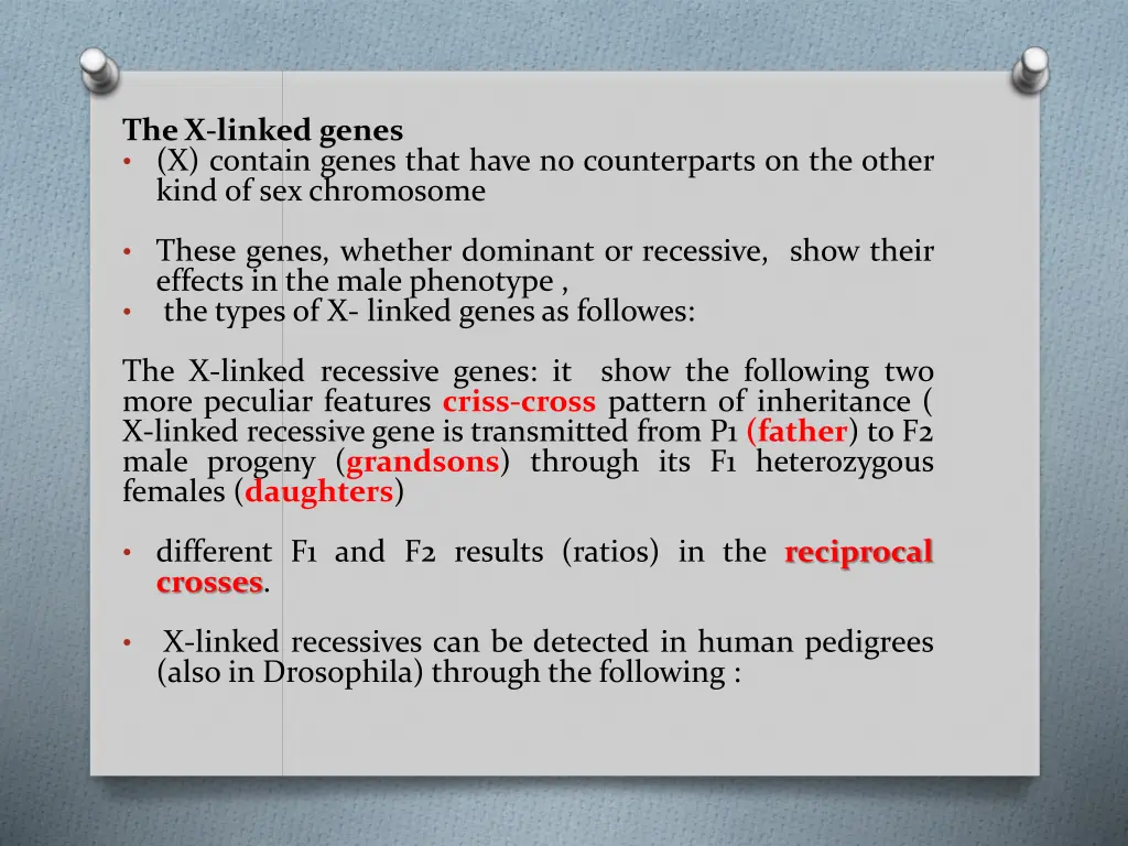 thex linked genes x contain genes that have