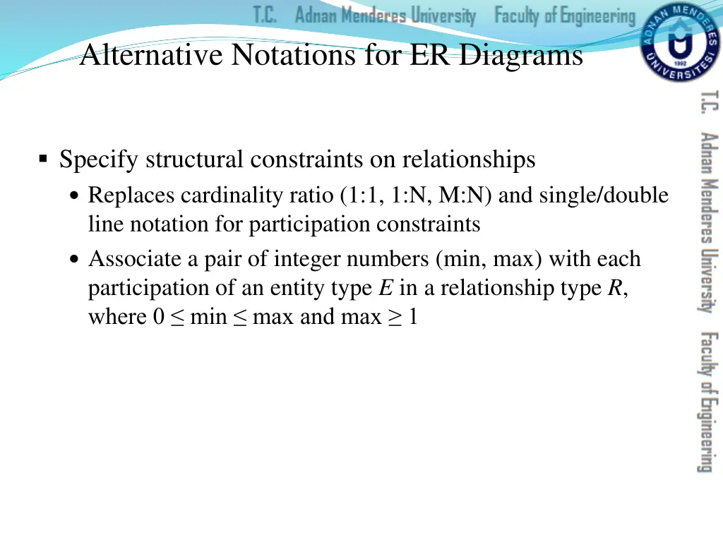 alternative notations for er diagrams