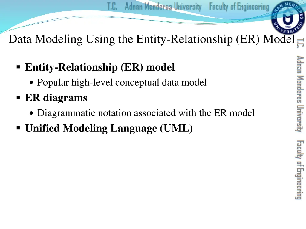 data modeling using the entity relationship