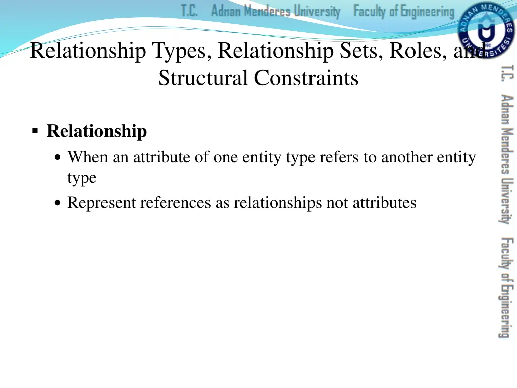 relationship types relationship sets roles