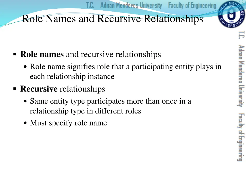 role names and recursive relationships