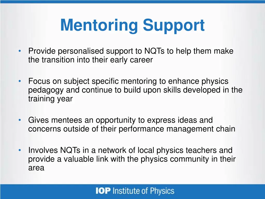 mentoring support