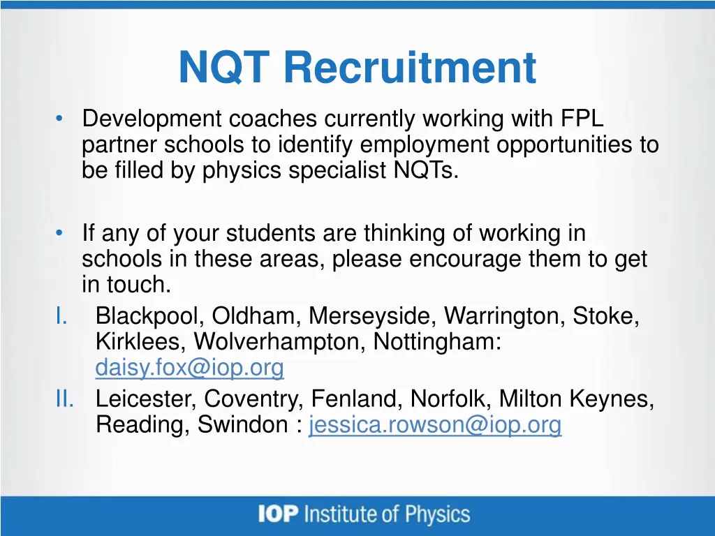 nqt recruitment development coaches currently