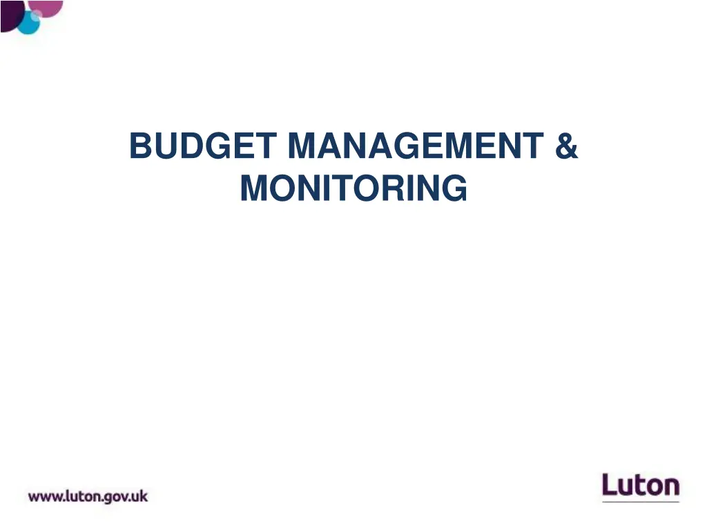 budget management monitoring