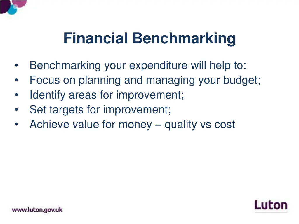 financial benchmarking 1