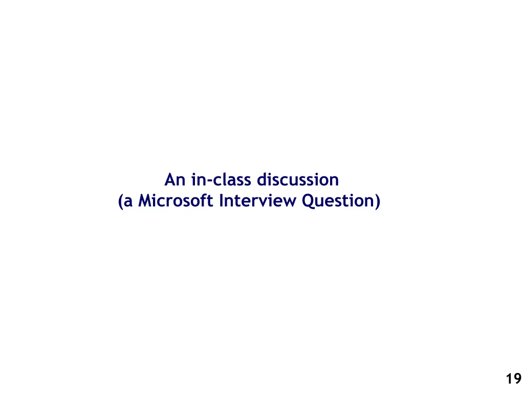 a microsoft interview question