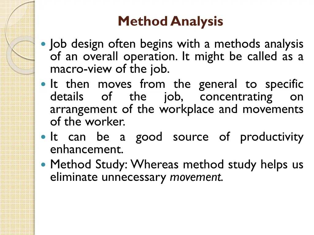 method analysis