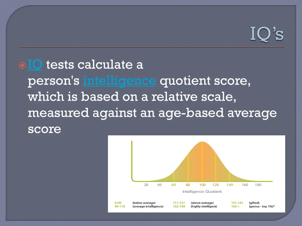 iq tests calculate a person s intelligence