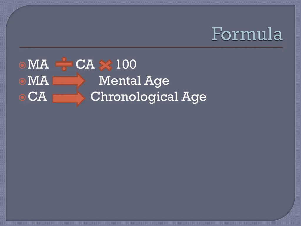 ma ca 100 ma mental age ca chronological age