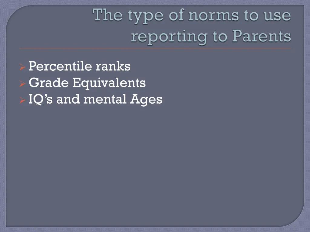 percentile ranks grade equivalents