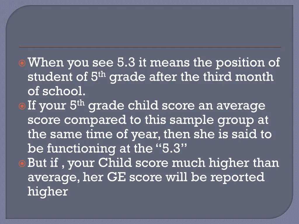 when you see 5 3 it means the position of student