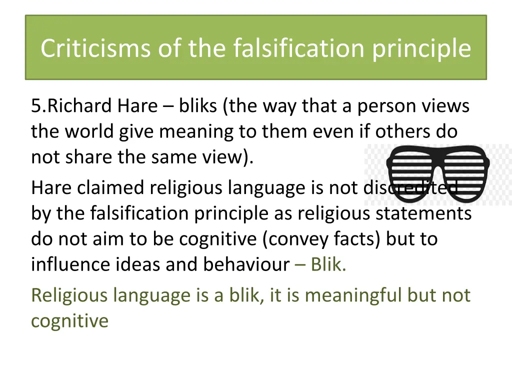 criticisms of the falsification principle