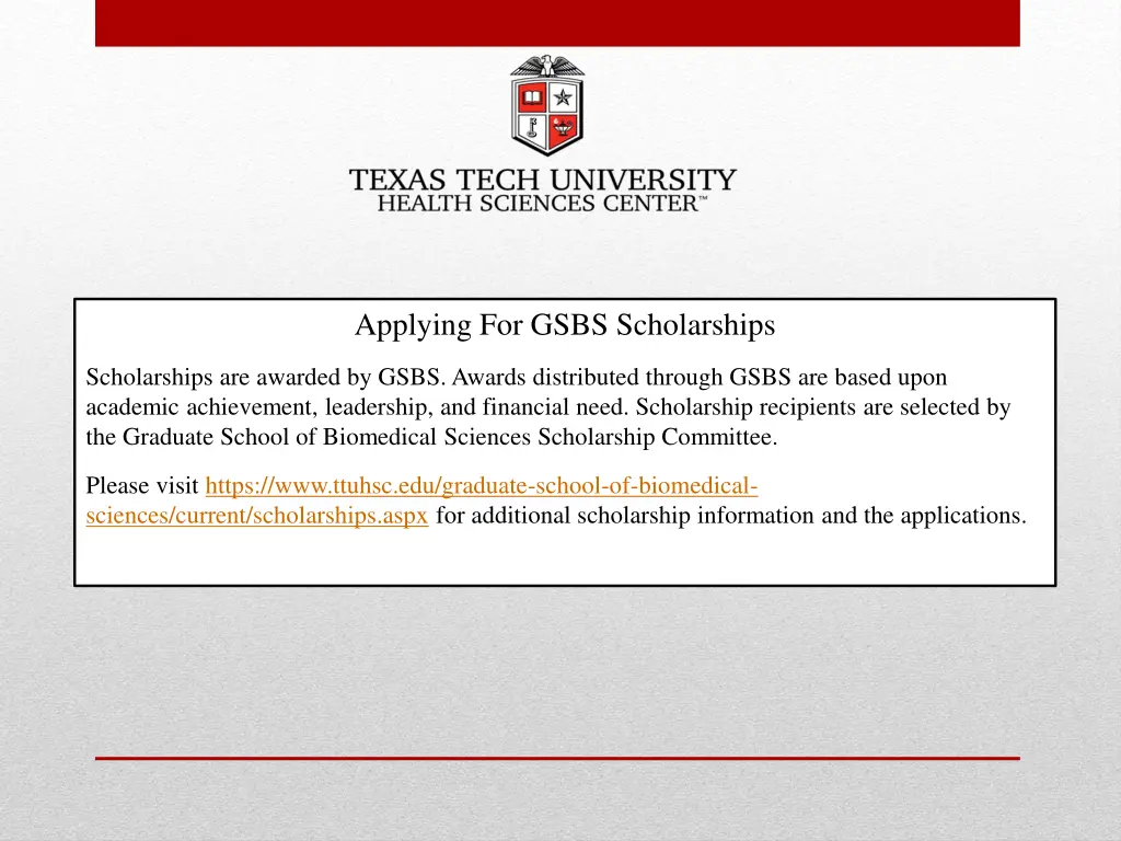 applying for gsbs scholarships