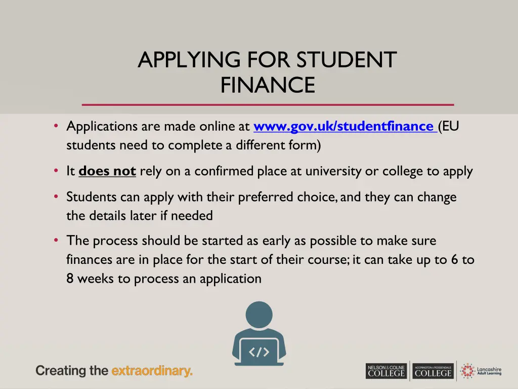 applying for student finance