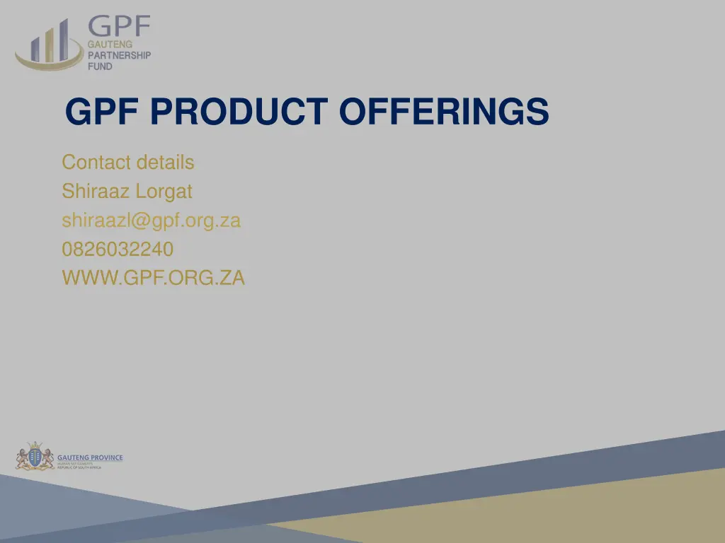 gpf product offerings 2