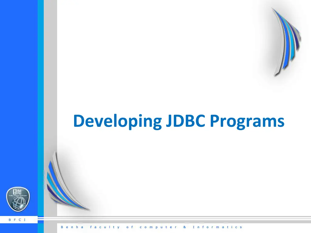 developing jdbc programs