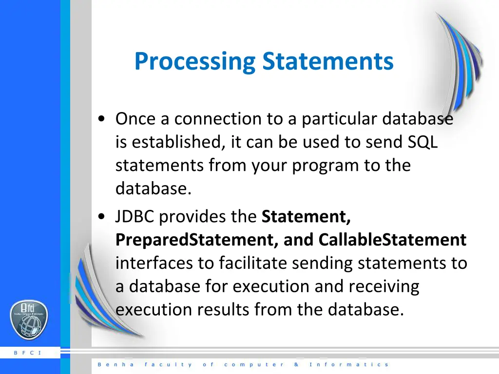 processing statements