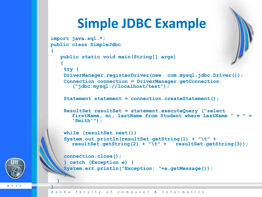 simple jdbc example