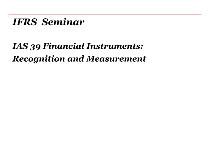 ifrs seminar