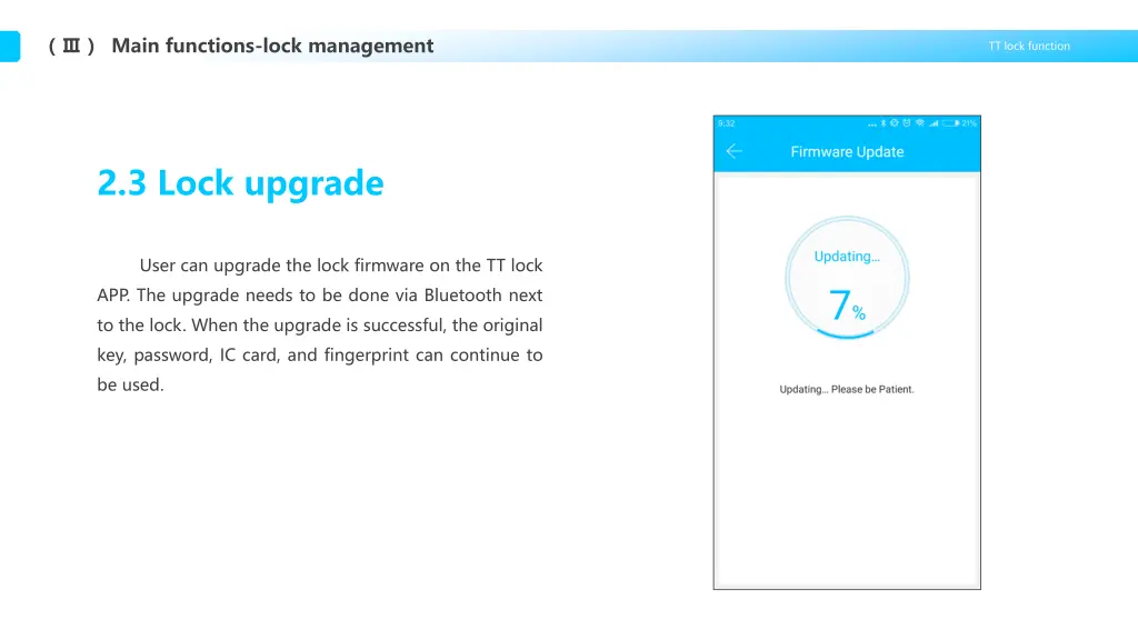 main functions lock management 4