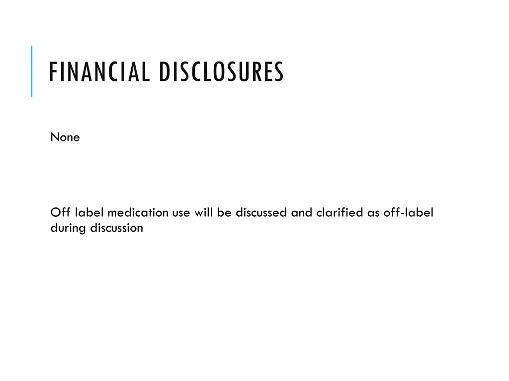 financial disclosures