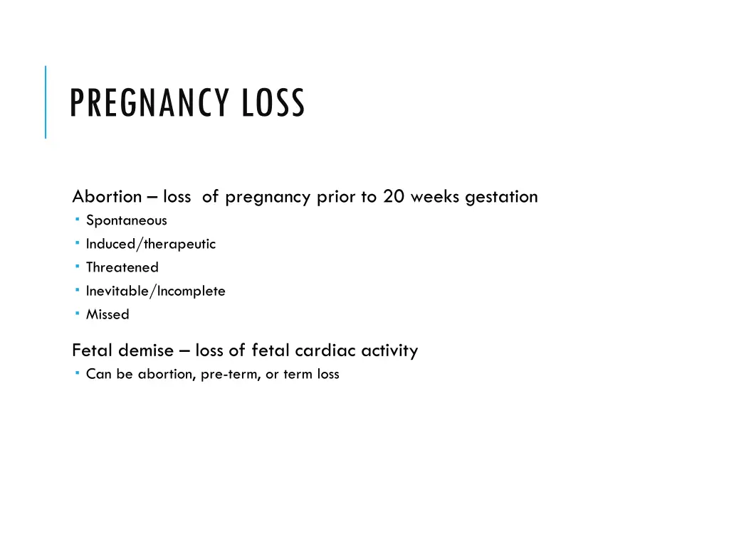 pregnancy loss