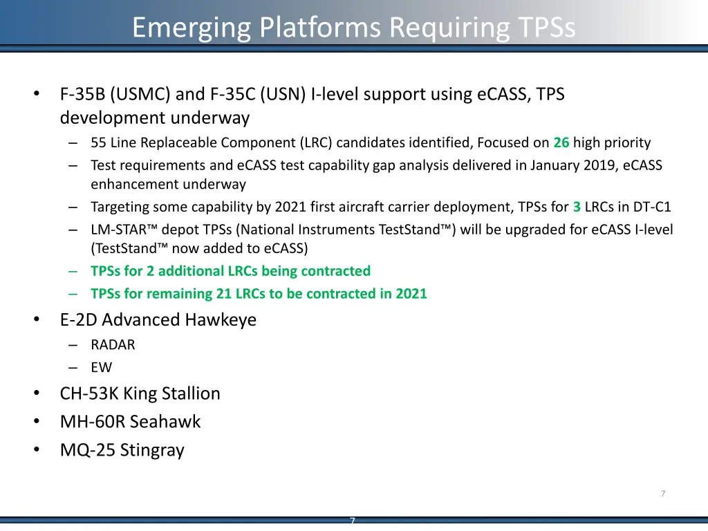 emerging platforms requiring tpss