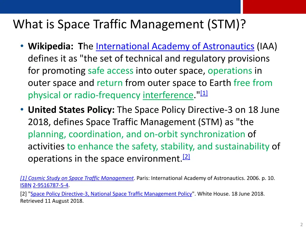 what is space traffic management stm