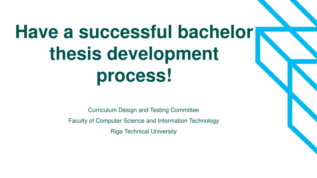 have a successful bachelor thesis development