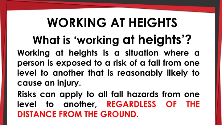 working at heights