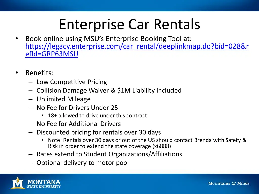 enterprise car rentals book online using