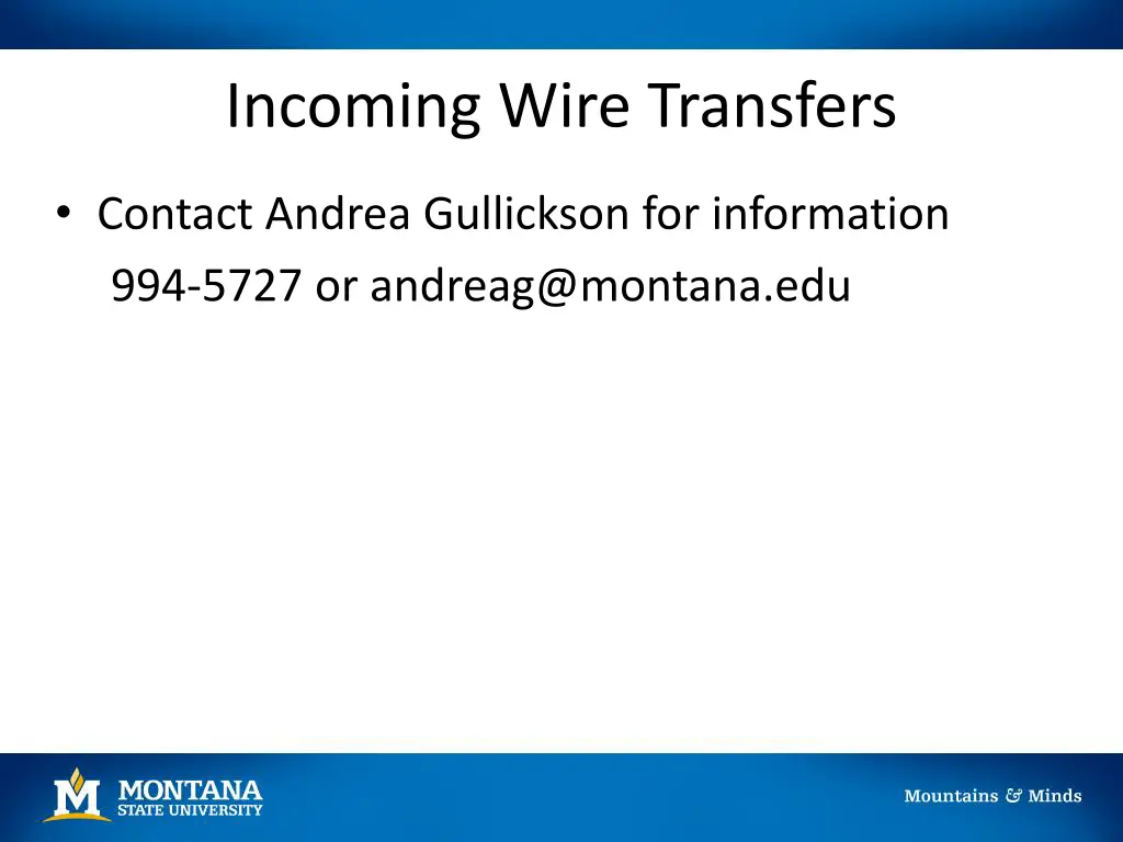 incoming wire transfers