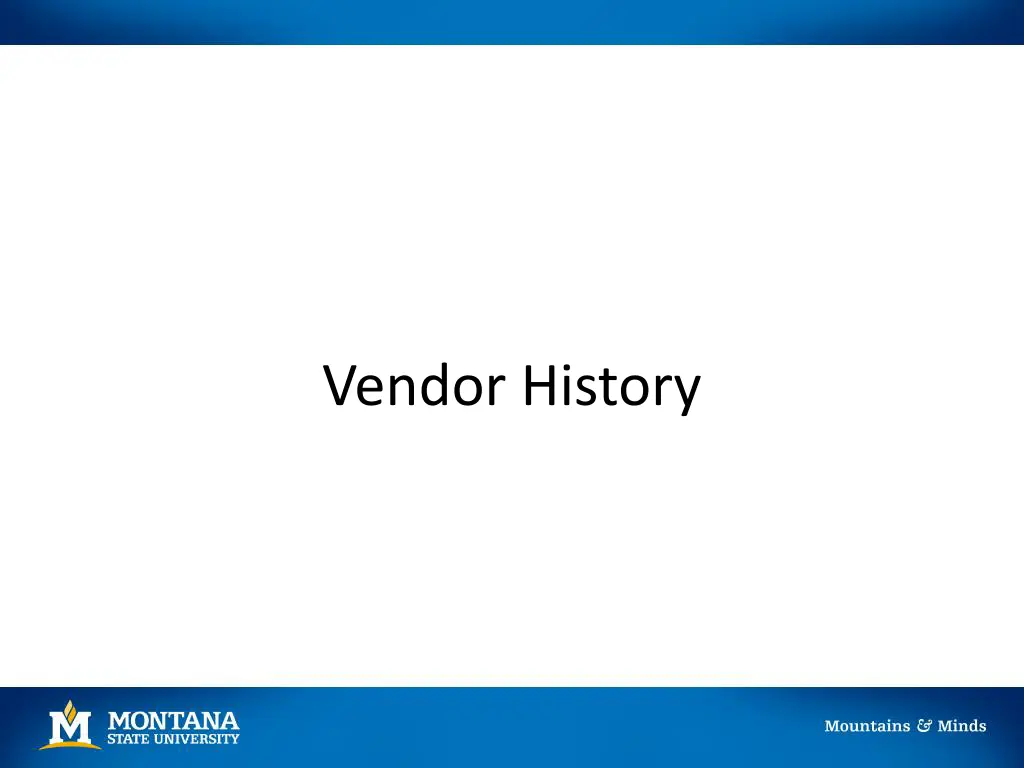 vendor history