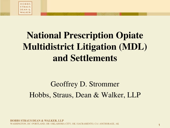 national prescription opiate multidistrict