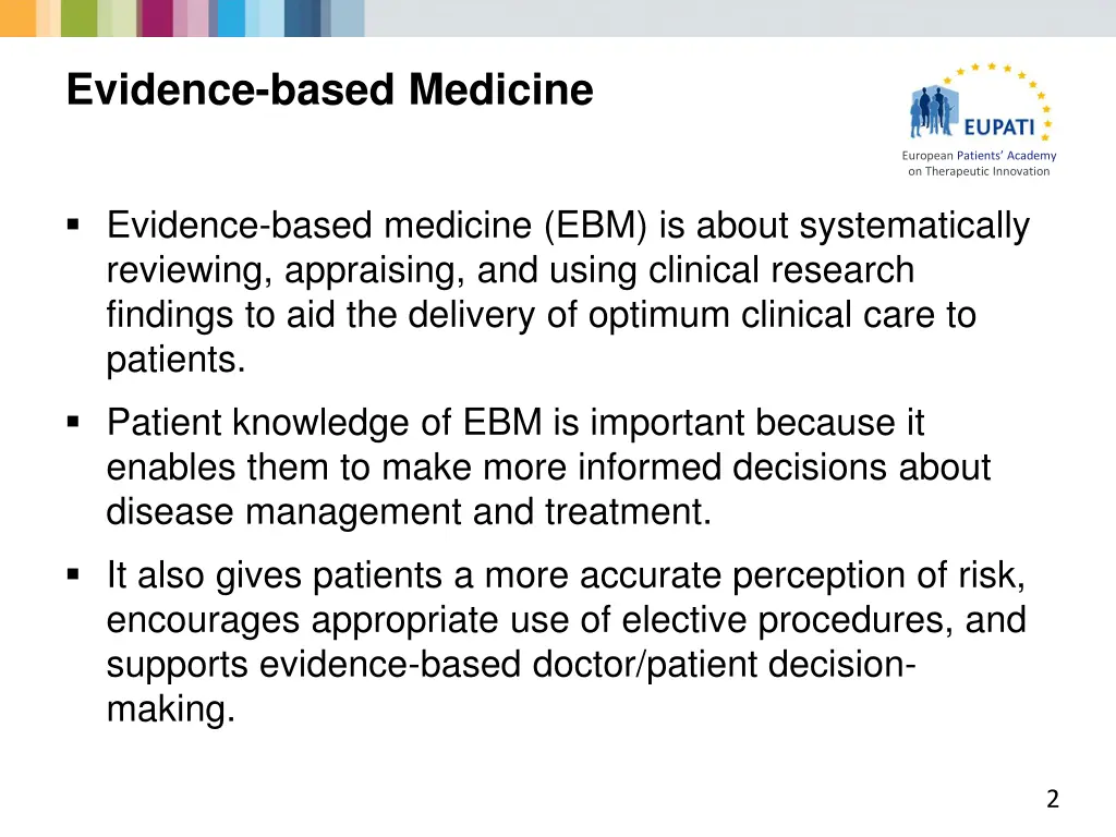 evidence based medicine