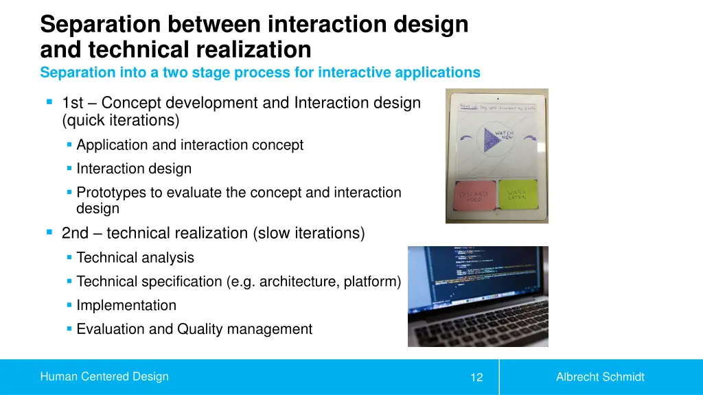 separation between interaction design