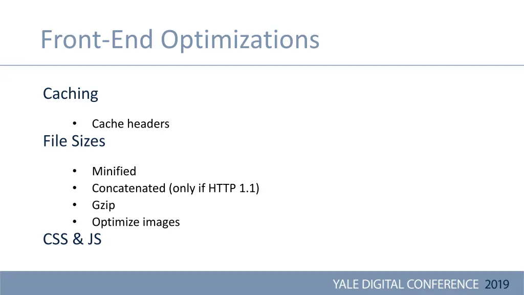 front end optimizations