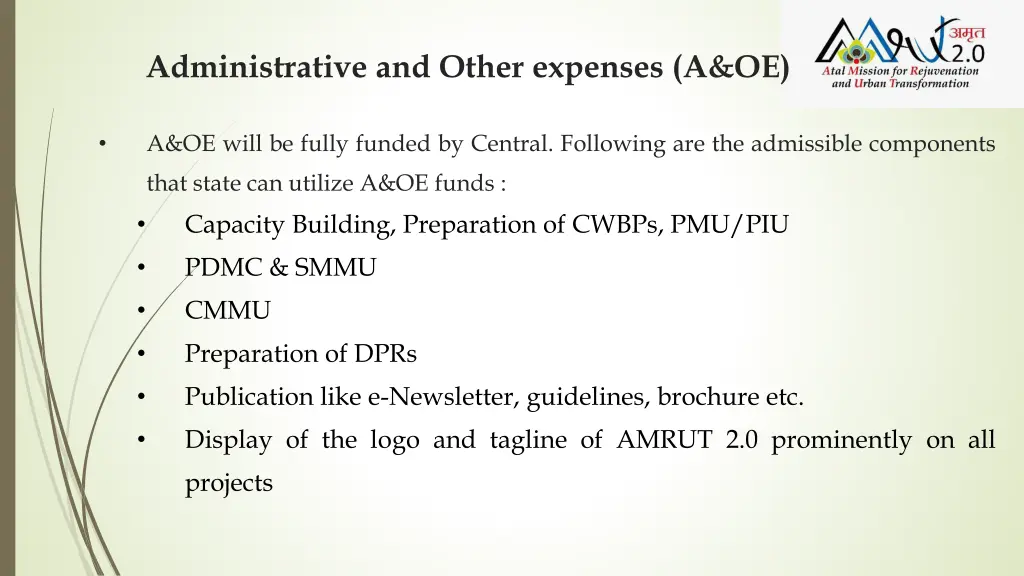 administrative and other expenses a oe