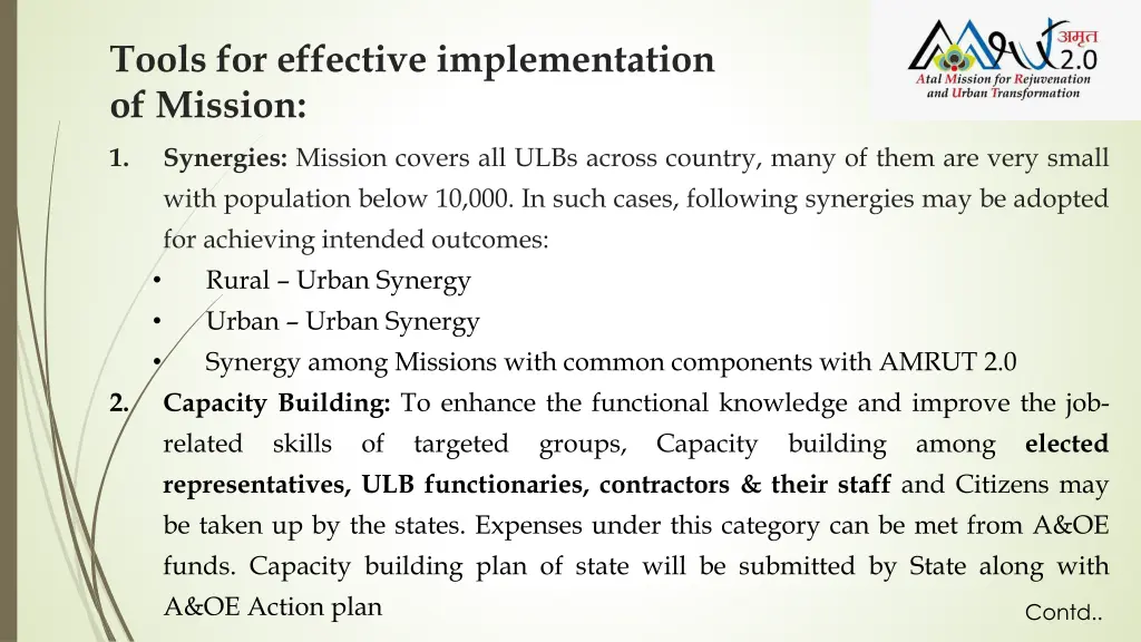 tools for effective implementation of mission