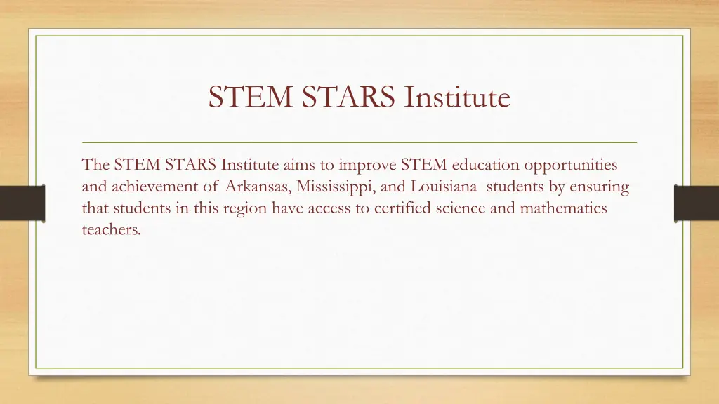 stem stars institute 2