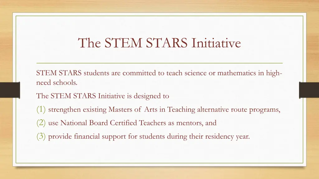 the stem stars initiative