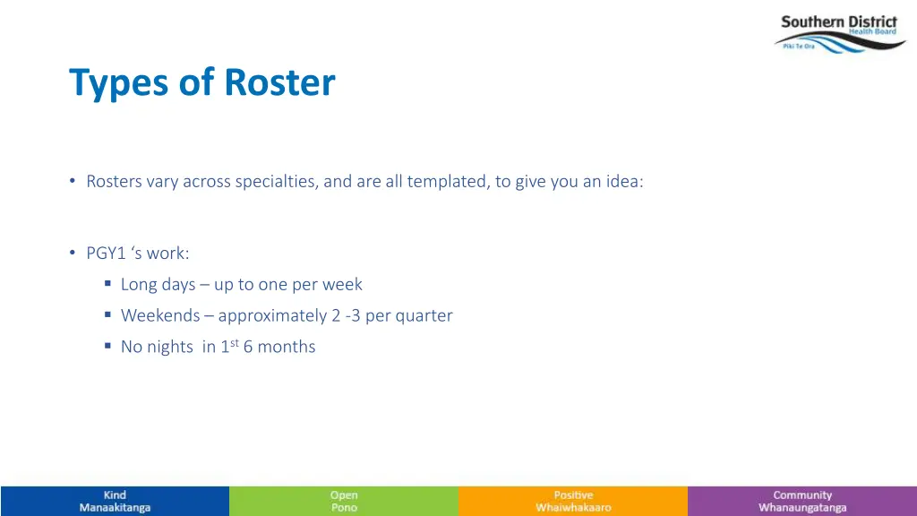 types of roster