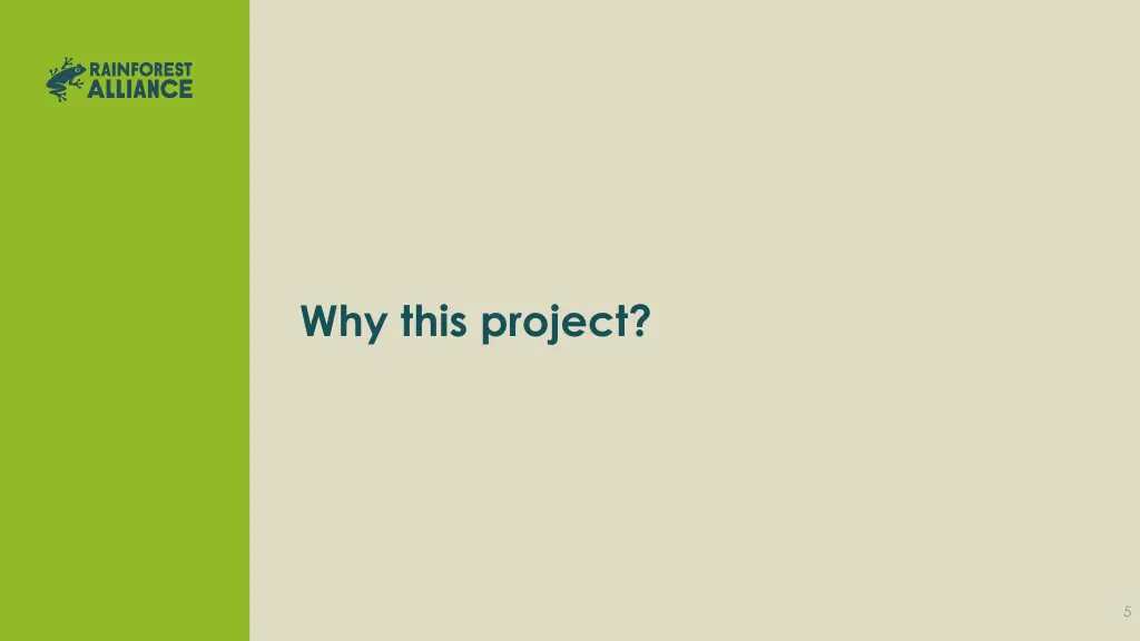 why this project