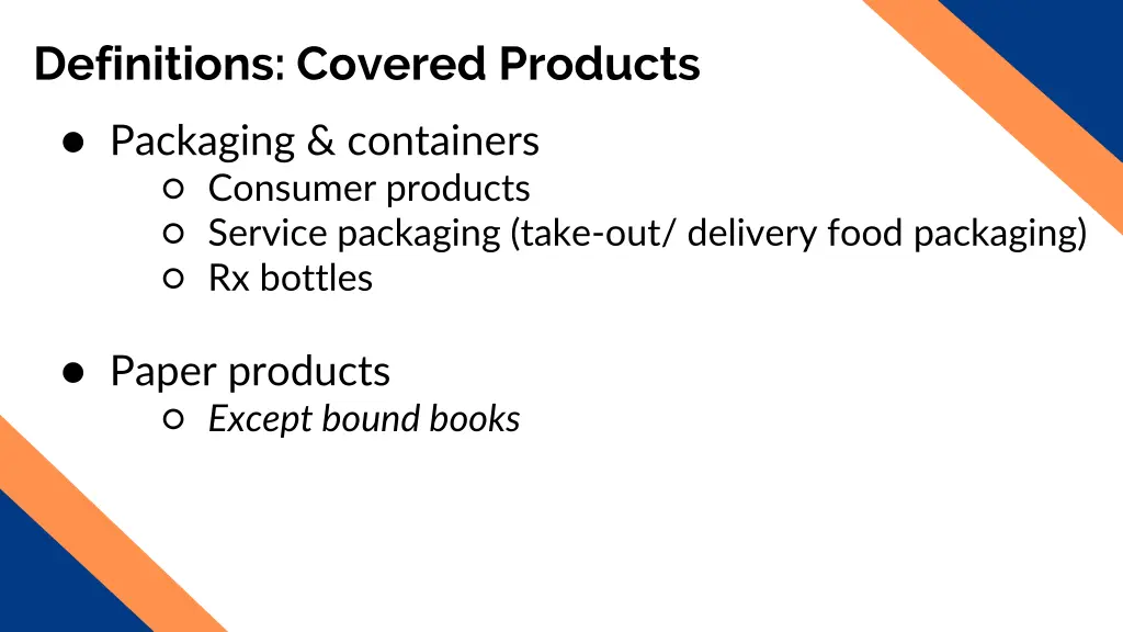 definitions covered products