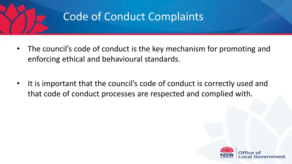 code of conduct complaints 1