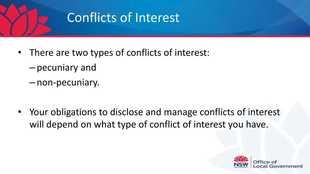 conflicts of interest 1